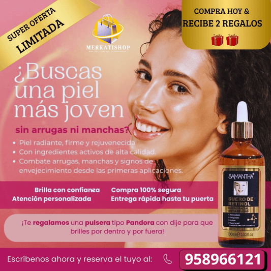 Suero Facial Retinol Samantha – Antiedad y Luminosidad